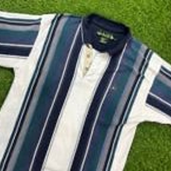 Knights Of Round Table Other - Knights of‎ Round Table Polo M Striped Rugby Shirt 90s VTG Cotton Blend Preppy